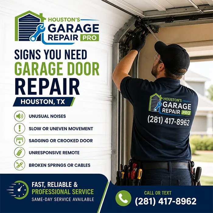 Signs You Need Garage Door Repair Houston TX